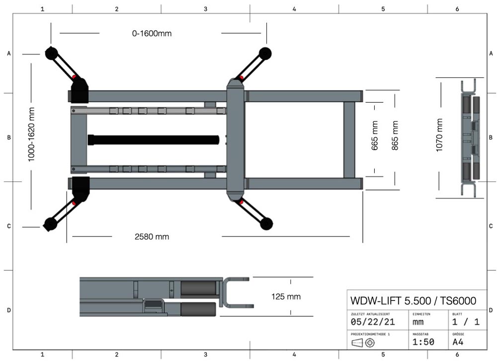 Spengler Bühne Original WDW-Lift 5500 mobile KFZ Hebebühne Profi-Line-Pumpe  !